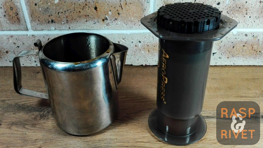 remove the aeropress from the jug