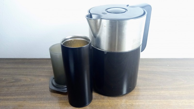 i made a cup of aeropress coffee to test in the camelbak forge