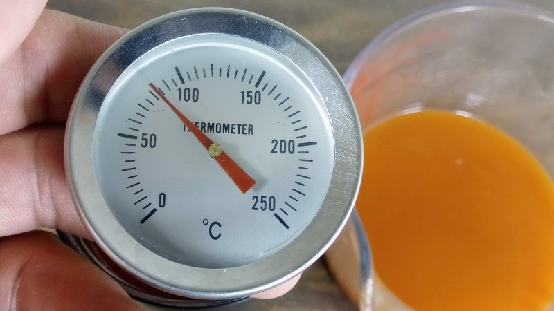 the tomato soup clocked in with a temperature of 84 degrees celsius