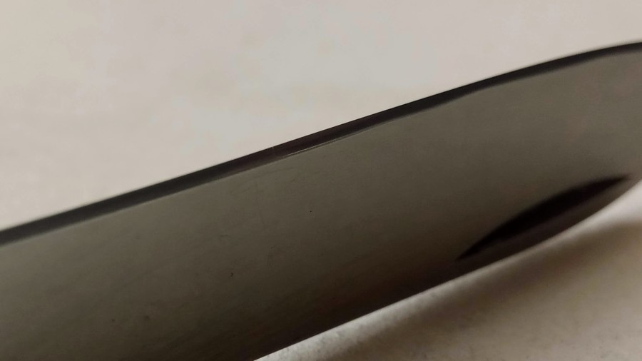 the other side of the large blade of the victorinox, after sharpening