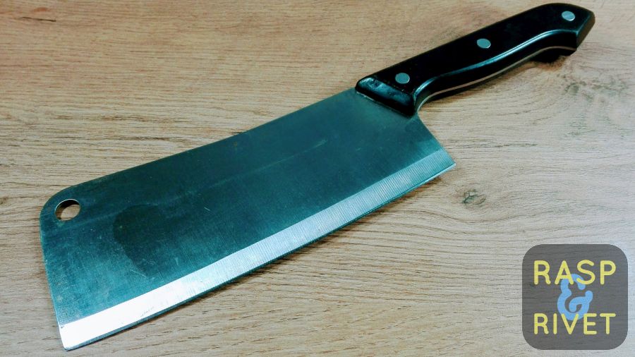 A meat cleaver I found in the kitchen. A meat cleaver I found in the kitchen.