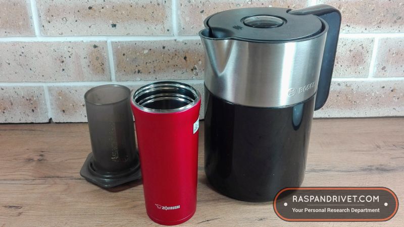 I made a delicious cup of AeroPress coffee to test in the Zojirushi. I made a delicious cup of AeroPress coffee to test in the Zojirushi.