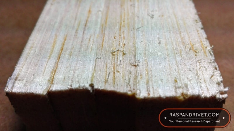 On a rip cut in balsa the dozuki left a smoother surface than the standard backsaw. On a rip cut in balsa the dozuki left a smoother surface than the standard backsaw.