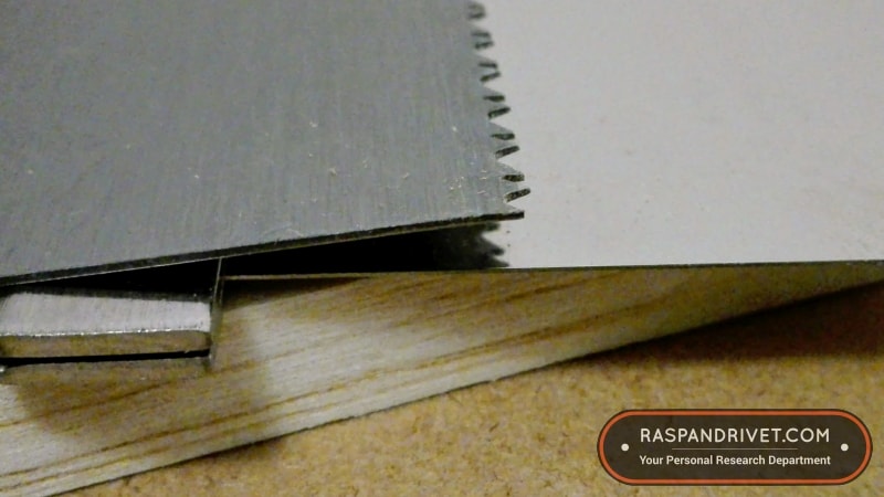 The dozuki saw bottom has a much thinner blade than a standard off-the-shelf western backsaw. The dozuki saw bottom has a much thinner blade than a standard off-the-shelf western backsaw.