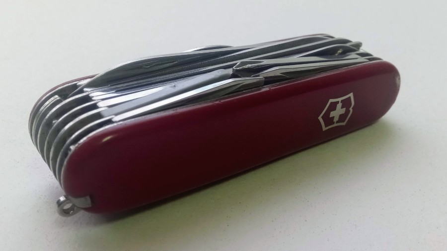 The Victorinox multitool I sharpened for a friend. The Victorinox multitool I sharpened for a friend.