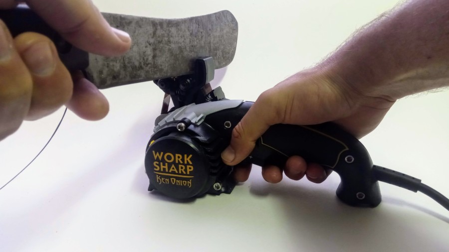 The wrong way to sharpen the left side of a blade The wrong way to sharpen the left side of a blade